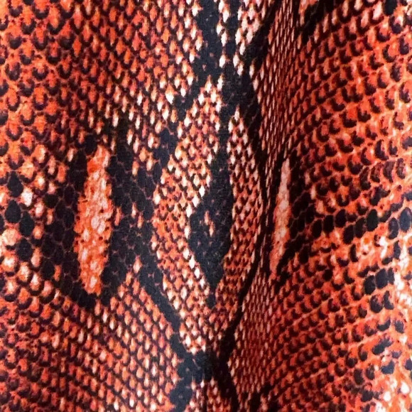 Women’s Michael Kors Orange Mini‎ Snake Print Dress. Size M. - Picture 7 of 8